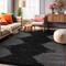 World Rug Gallery Bohemian Stripe Stain Resistant Area Rug 5' x 7' Black 385BLACK5X7 - alternate 1